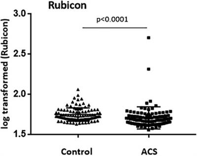 Plasma levels of autophagy regulator Rubicon are inversely associated with acute coronary syndrome